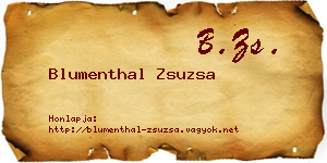 Blumenthal Zsuzsa névjegykártya